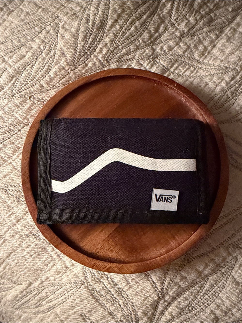 Vans Black Wallet with White Old Skool Accent